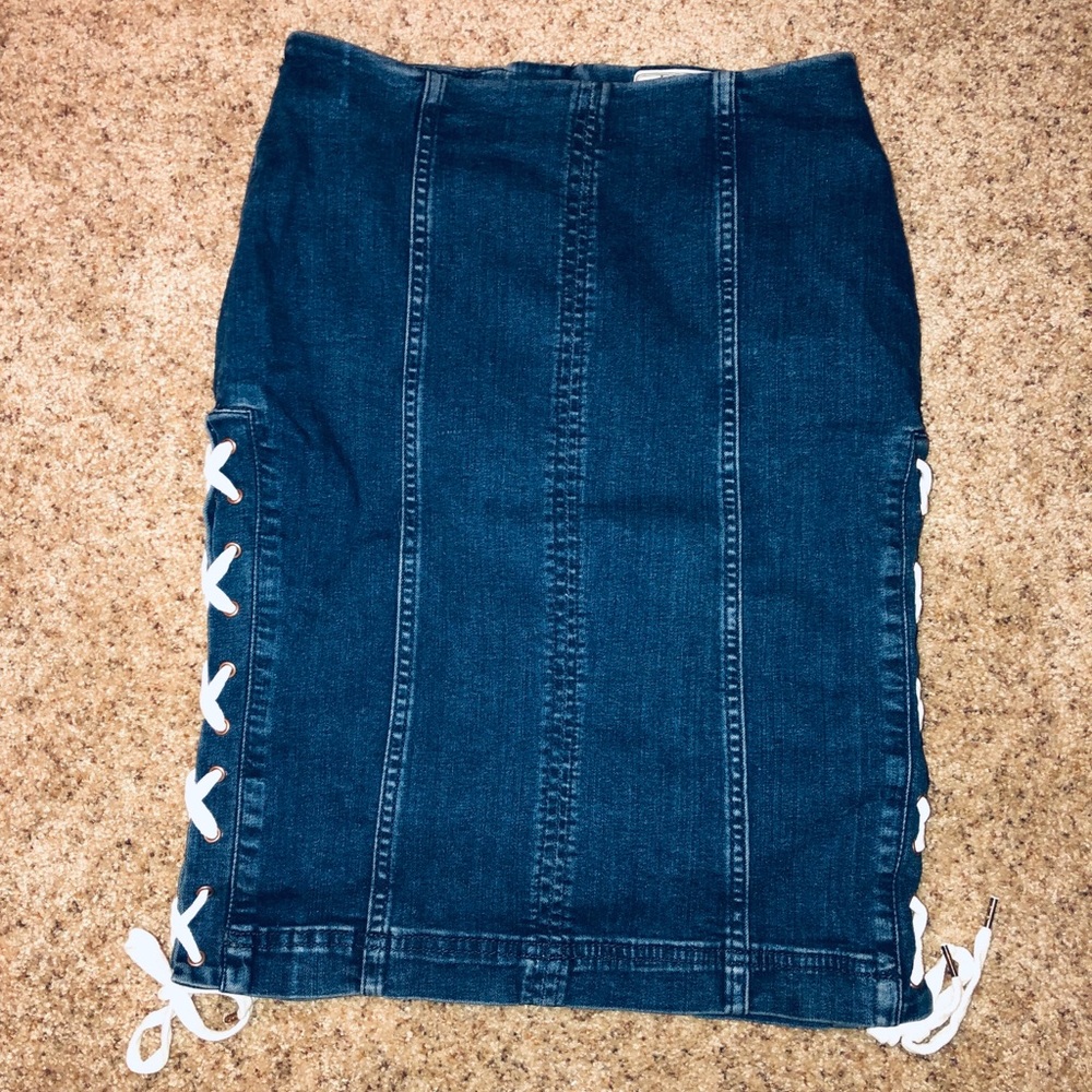 Free people denim skirt